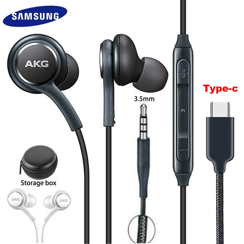 Samsung Earphones EO IG955 AKG Headset In-ear 3.5mm / Type c Mic Wired for Galaxy S20 note10 S10 S9 S8 S7 xiaomi vivo smartphone best bluetooth headphones