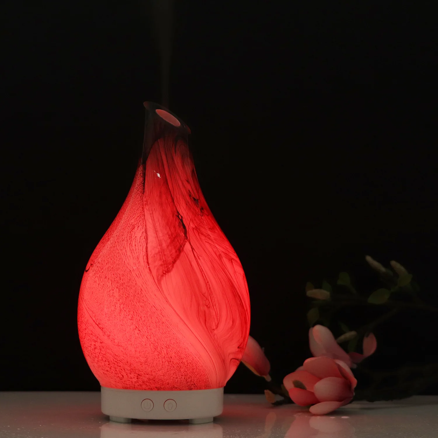 Vase Aroma Diffuser Glass Humidifier Wood Grain 100ml Colorful Fragrance Machine Cross Border Home Aroma Diffuser Maker