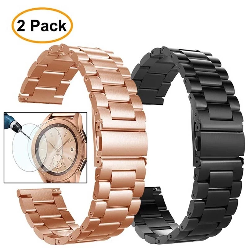 

20mm Metal Watch Band For Samsung Galaxy Active 1 2 Stainless Steel Bracelet Wrist Strap Loop For Samsung Galaxy Watch 3 41mm 45