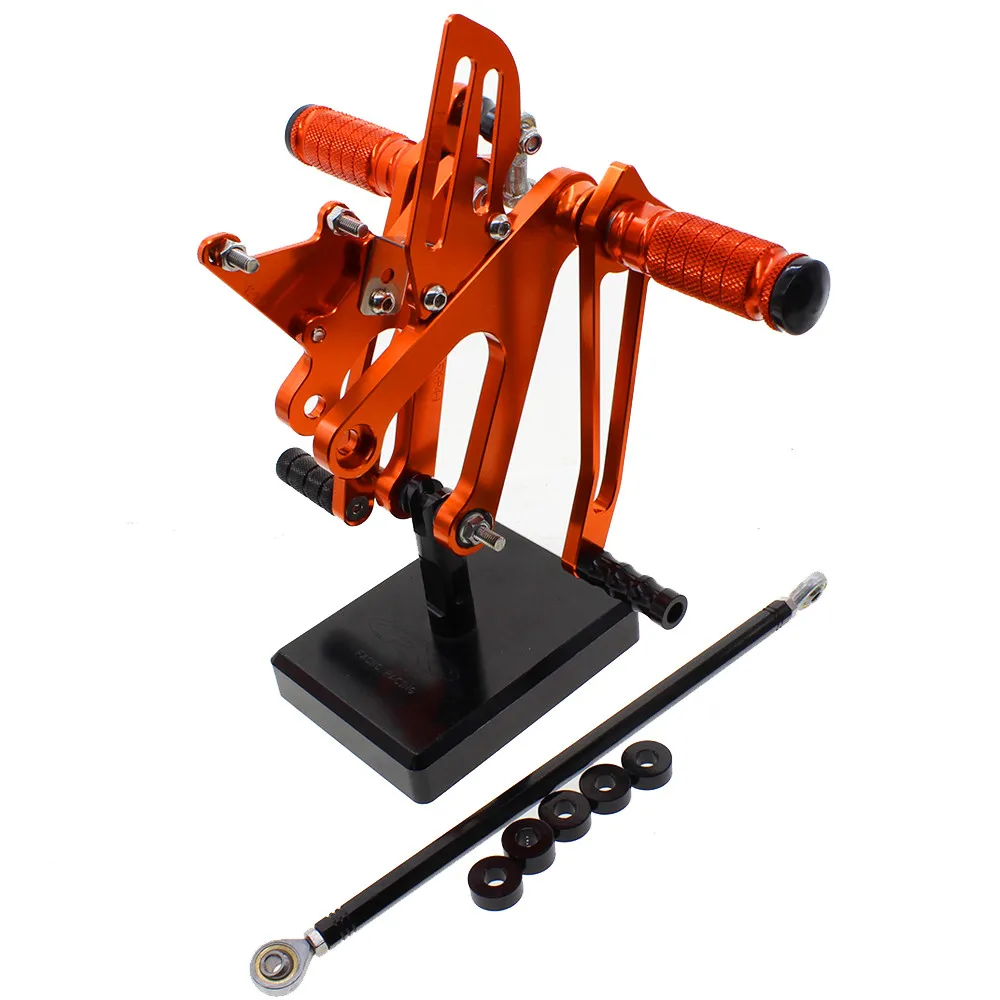 Orange Для Honda NSR250 MC21 PGM1 PGM2 PGM3 1990-1993 MC28 PGM4 1994-1997 мотоцикл подножка для ног для езды на велосипеде для ног Rearset сзади комплект - Цвет: Orange
