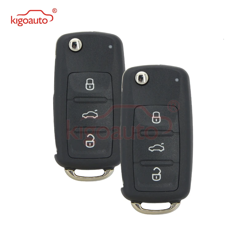 Kigoauto 2 шт складной дистанционный ключ оболочки 3 кнопки HU66 5K0 837 202 AD для Volkswagen Passat Polo Гольф Джетта Жук Tiguan 2012