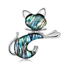 Dan run Retro Women's Versatile Shell Series Europe And America Brooch Cool Cat Brooch