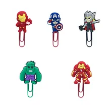 100 шт Марвел Мститель закладки для книг скрепки страницы держатель для студента учительницы офисные школьные принадлежности для детей подарок