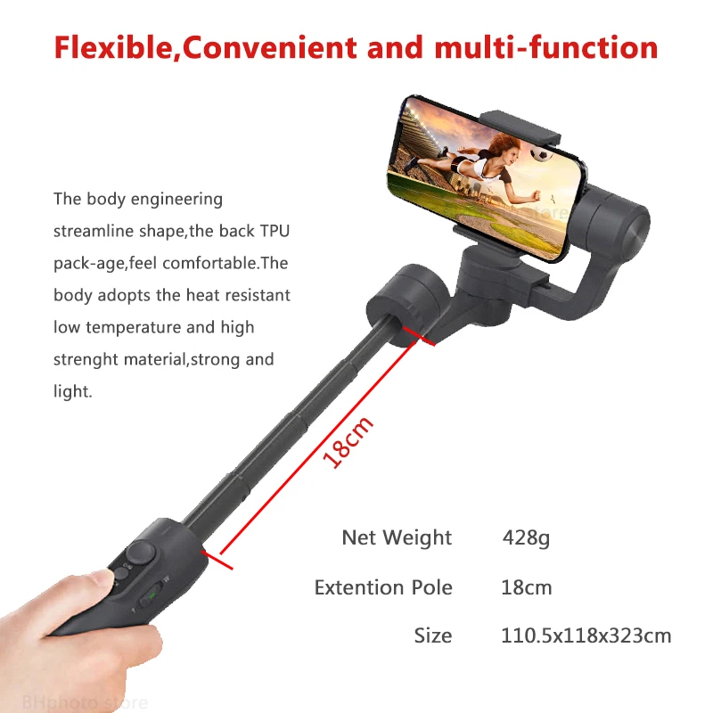  Feiyu tech Vlog Pocket 3-Axis Gimbal Smartphone Stabilizer Extendable Handheld PK DJI Osmo 2 Zhiyun