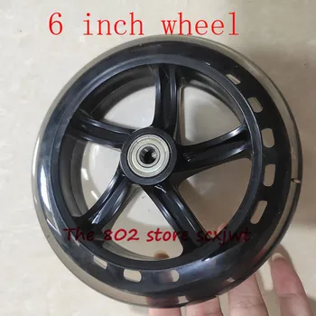 

Lightning shipment 6 inch wheel 6''caster wheels 145 mm PU silent skateboard small pull car luggage cart shopping cart wheel
