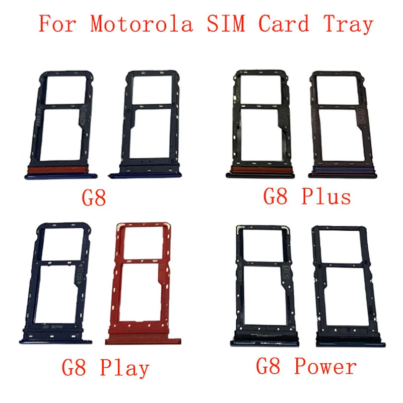 Лоток для карты памяти Micro SD и SIM-карты запасные части держателя слота Motorola Moto G8