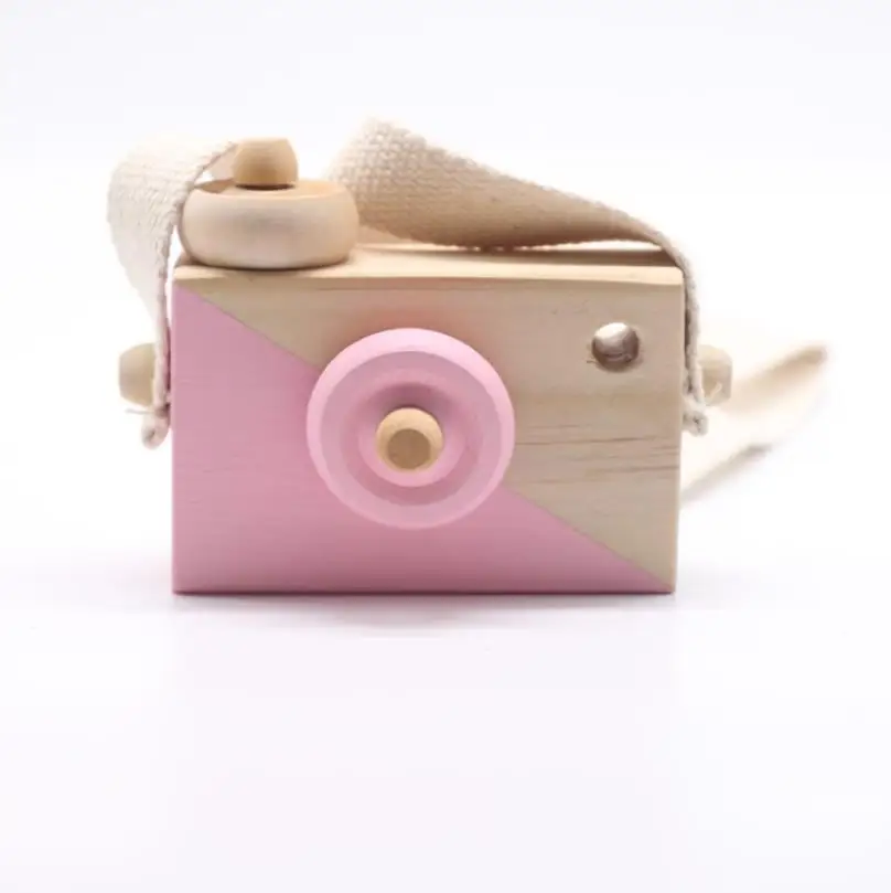 1PC Cute Baby Toys Mini Hanging Wooden Camera Photography Toys for Kids Montessori Toy Gift Children Wooden DIY Presents 8