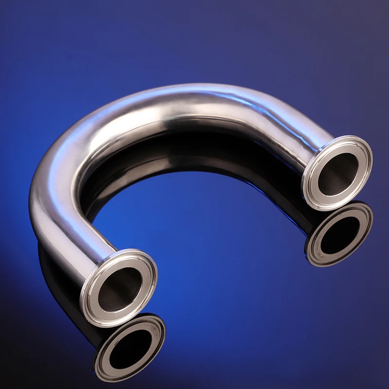 19/25/32/38mm Pipe OD 1.5&quot Tri Clamp U Shaped Return Bend 3 Way SUS 304 Stainless Sanitary Fitting Spliter Homebrew Beer |