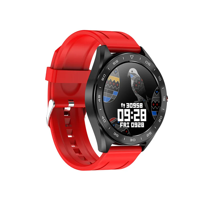 XANES Q30 силиконовый ремешок модные часы Smart Watch Для мужчин браслет Водонепроницаемый HR сна Смарт-часы обратного отсчета спортивные Фитнес браслет - Цвет: black red