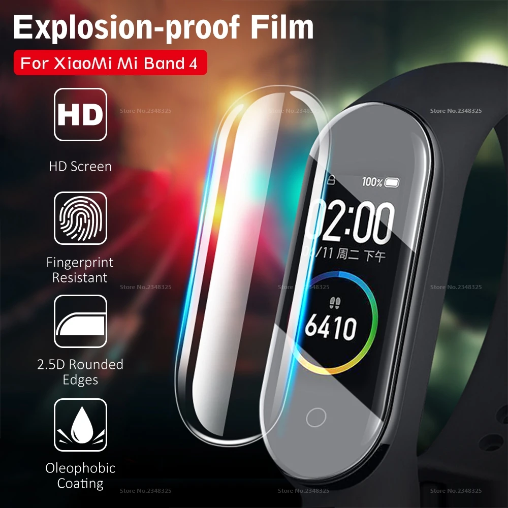 3 шт./партия защитная пленка с полным покрытием для экрана Xiaomi mi Band 4 Bnad4 Smart чехол