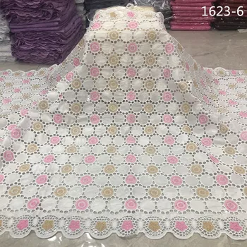 

2020 Latest Design Arrival African Bazin Riche Fabric with Stones Embroidery Lace Bazin brodé For Nigerian Women Dress 1623