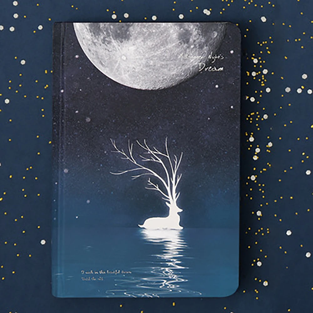 Lake Moon Elk Schedule Notebook Luminous Notepad Diary Book School Office Stationery Lake Moon Elk Schedule Notebook Luminous Notepad Diary Book School Office Stationery
