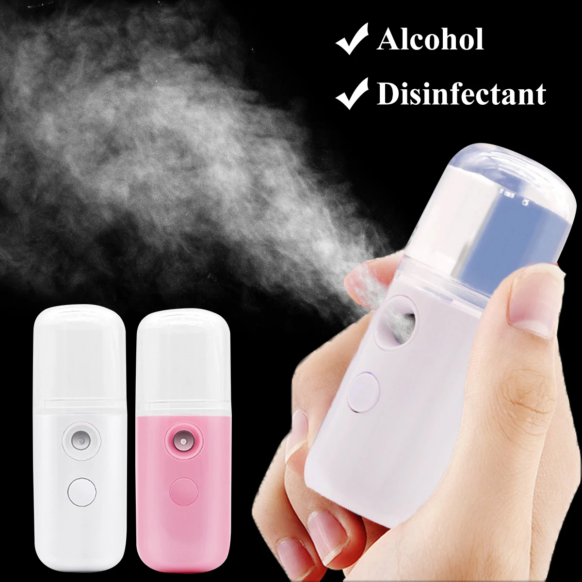 

USB Humidifier Rechargeable Mist Sprayer Facial Nebulizer Steamer Moisturizing Beauty Instruments Face Skin Care Tools