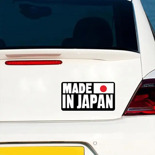 Universal Creative Cartoon Fun Made In Japan Text Reflective Car Sticker Decal 5