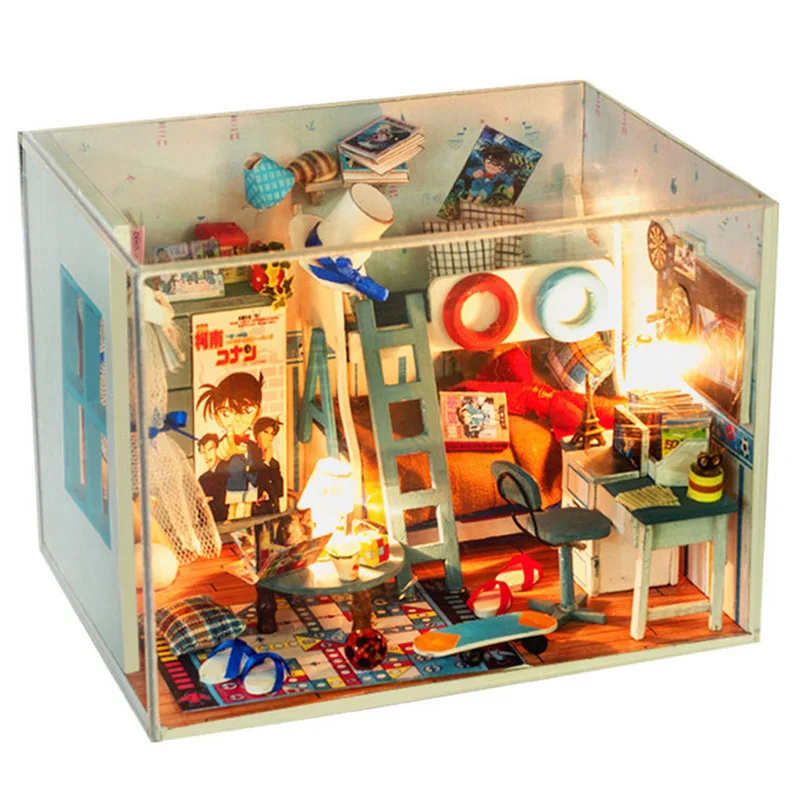 DIY кукольный домик с деревянная мебель для дома миниатюры 1/24 Roombox игрушки для детей на день рождения рождественские подарки - Цвет: 075