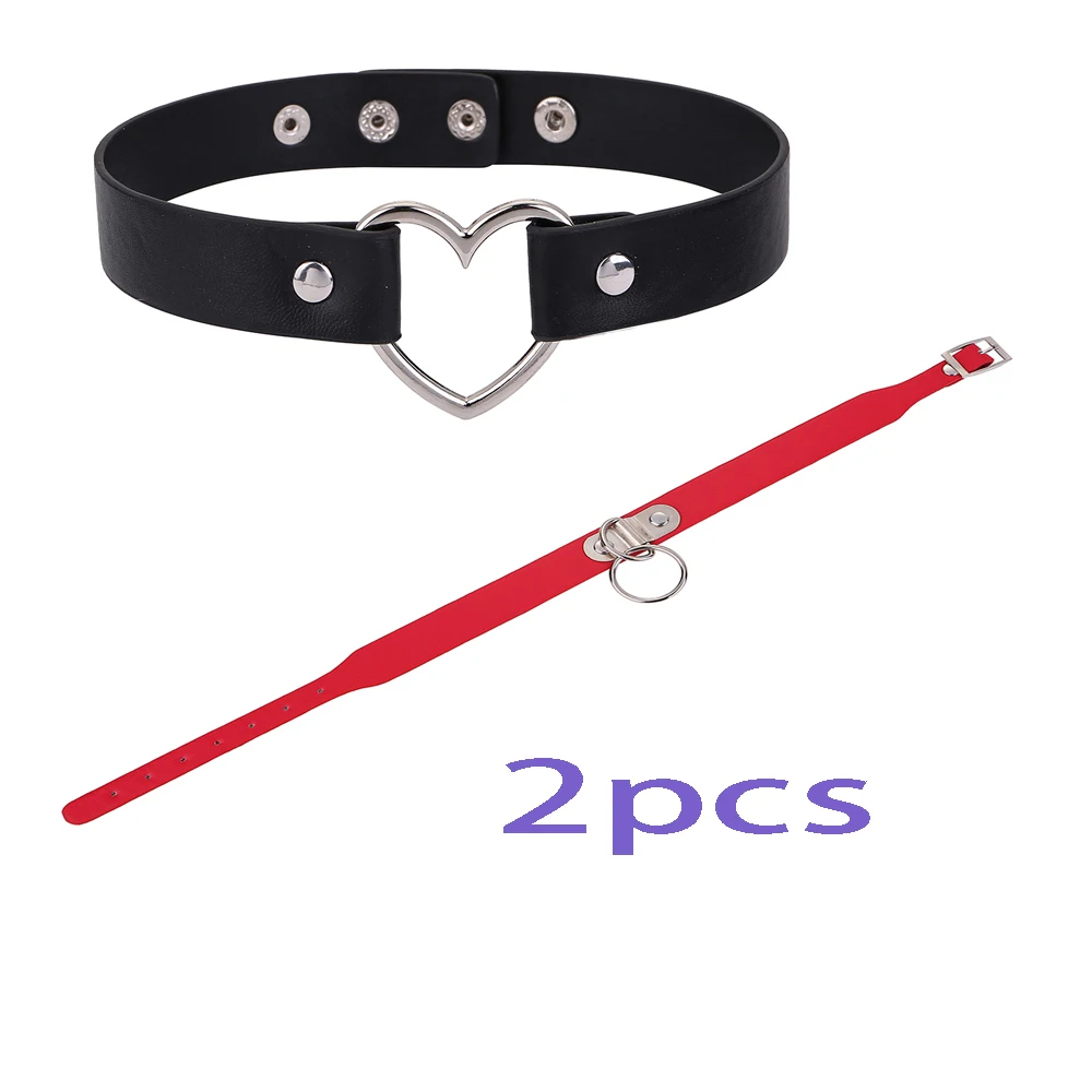 Ожерелье цепочка из искусственной кожи с поводком 2 шт.| |