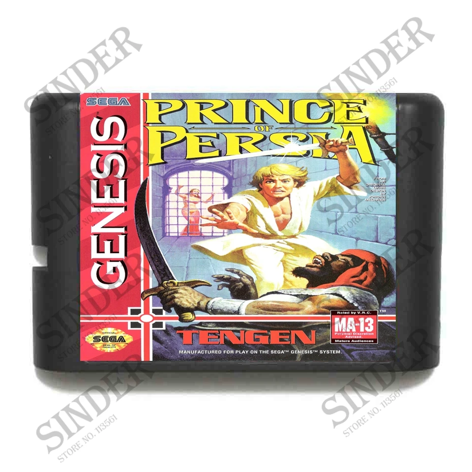 Игровая карта Prince Of Persia 16 bit MD для Sega Mega Drive Genesis|Картриджи| |