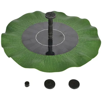 

1set Lotus Leaf Solar Fountain Water Pump 1.4W Pool Decor Outdoor Landscape Garden Pond Auto Spray Bird Bath Fish Tank Dia 28cm