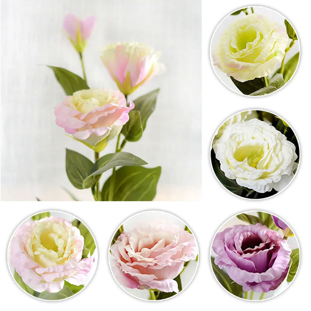 70 см Высота Trigeminal Eustoma Искусственные цветы реалистичные расположение для сада дома День святого Валентина Декор