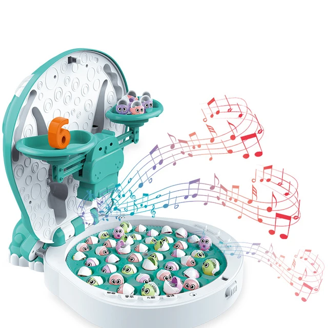 4 In 1 Fishing Game Outdoor Toys With Balance Magnetic Fishing Toy Hippo Storage Box Play Sweet Music Early Eduction Toys Gift 2