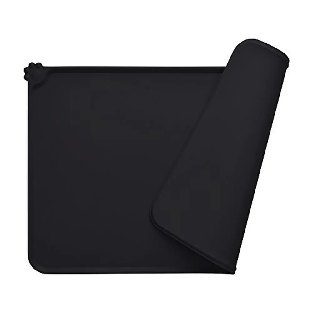 Waterproof Pet Feeding Mat For Dog Cat Solid Color Silicone Pets Food Drinking Pad Puppy Feeder Placemat Easy Washing 48x30cm