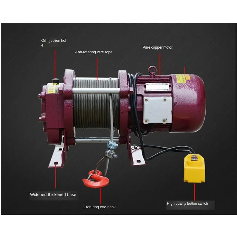 380 В Многофункциональный Электрический подъемник высокой скорости 35 м/мин маленький подъемник небольшая электрическая лебедка Грузоподъемность: 400 кг до 800 кг