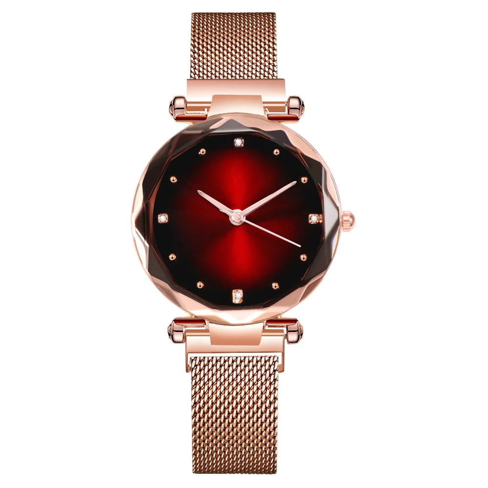 Горячая Распродажа Топ брендовые модные наручные часы для женщин девушек женские часы кварцевые часы в стиле ретро женские часы роскошные новые стильные - Цвет: Красный
