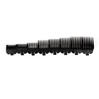 

8 Pcs Hair Clipper Limit Comb Guide Attachment Size Barber Replacement 1.5/3/4.5/6/10/13/19/25mm,Black