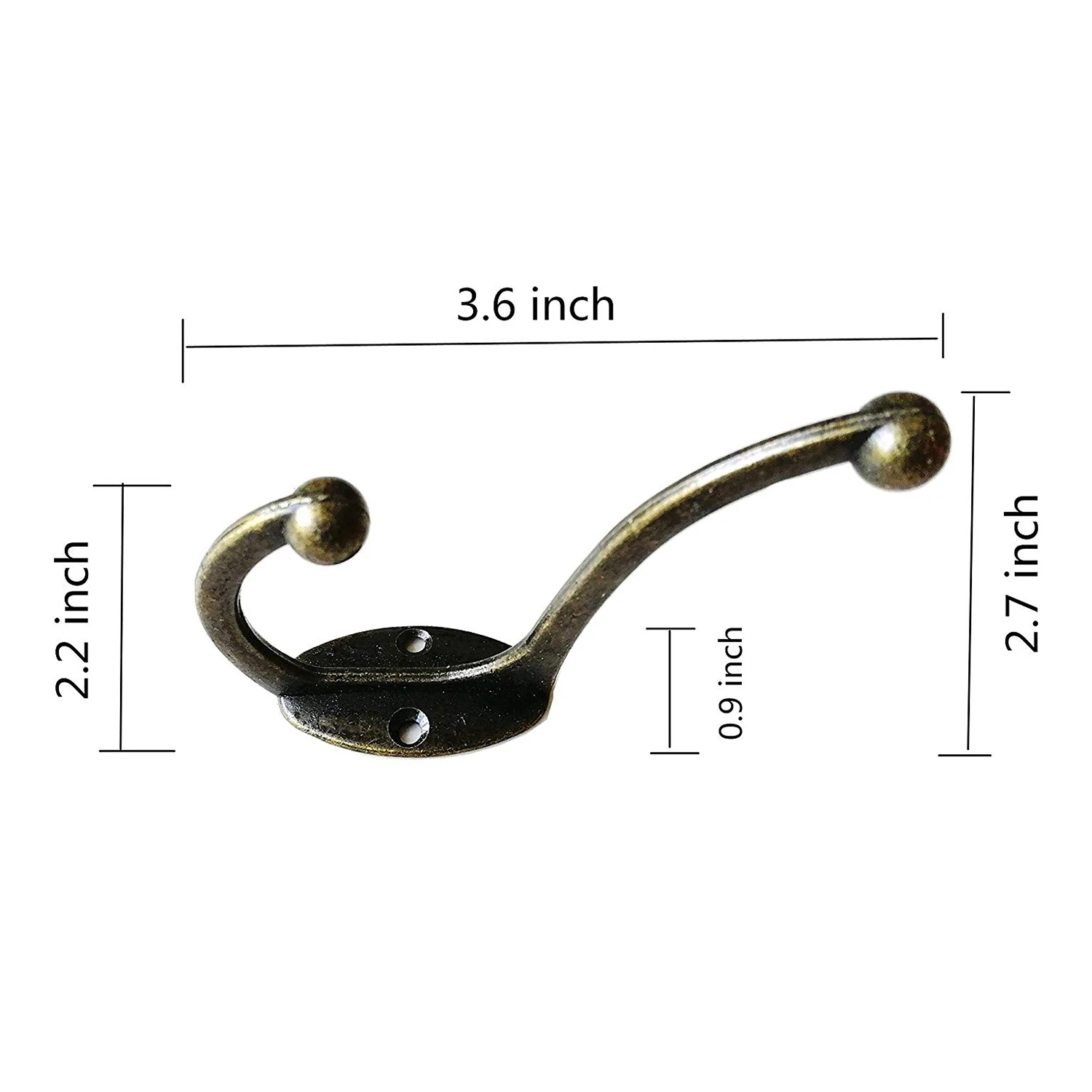 8 pieces of heavy duty coating hook wall hanging tool hook hook double hook antique hook retro double hook hanger and 18 pieces