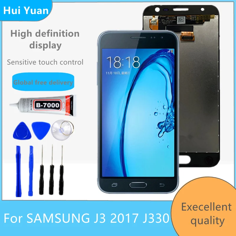 

5.0" For SAMSUNG Galaxy J3 2017 J330 J330F J3 PRO LCD Display No Dead Pixel Touch Screen Sigitizer Assembly Replacment
