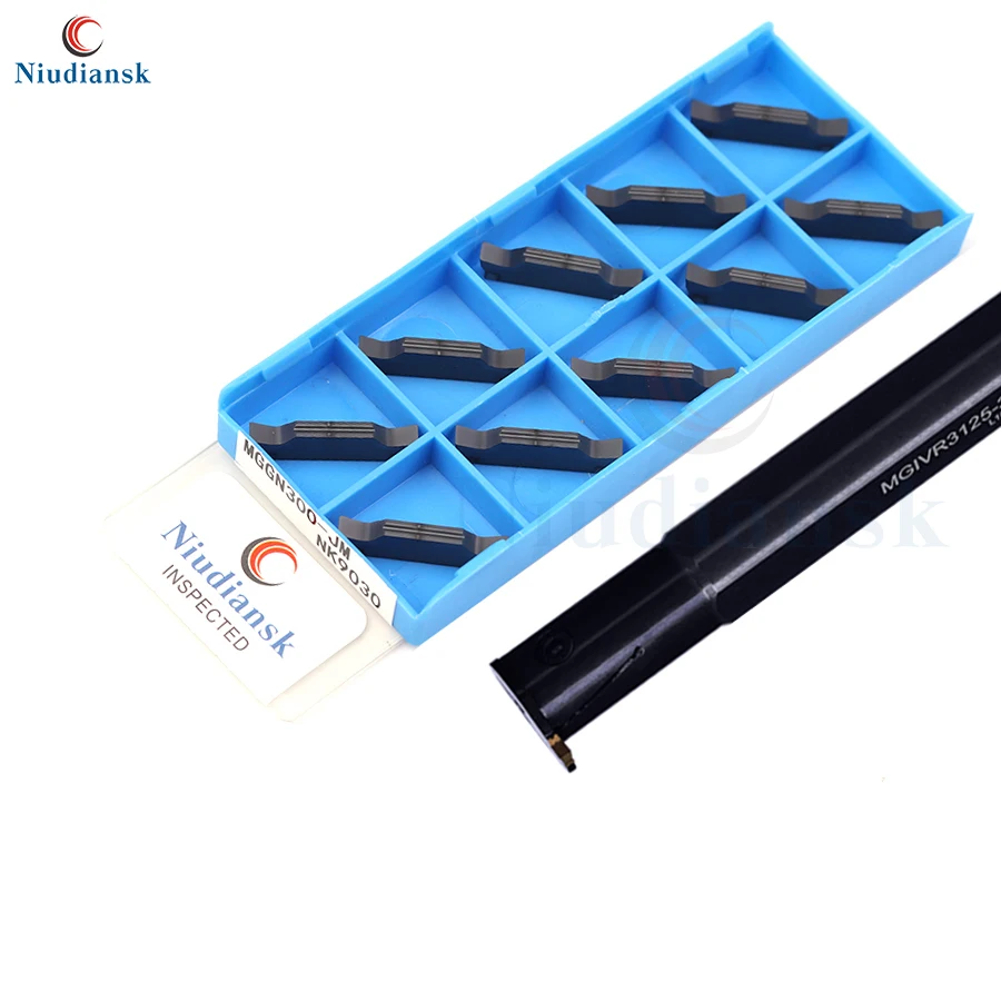 

1pc MGIVR2925 MGIVR3125 Straight Shank Grooving Tool Holder 10pcs MGGN150 MGGN200 MGGN250 MGGN300 MGGN400 Carbide Cutting Insert