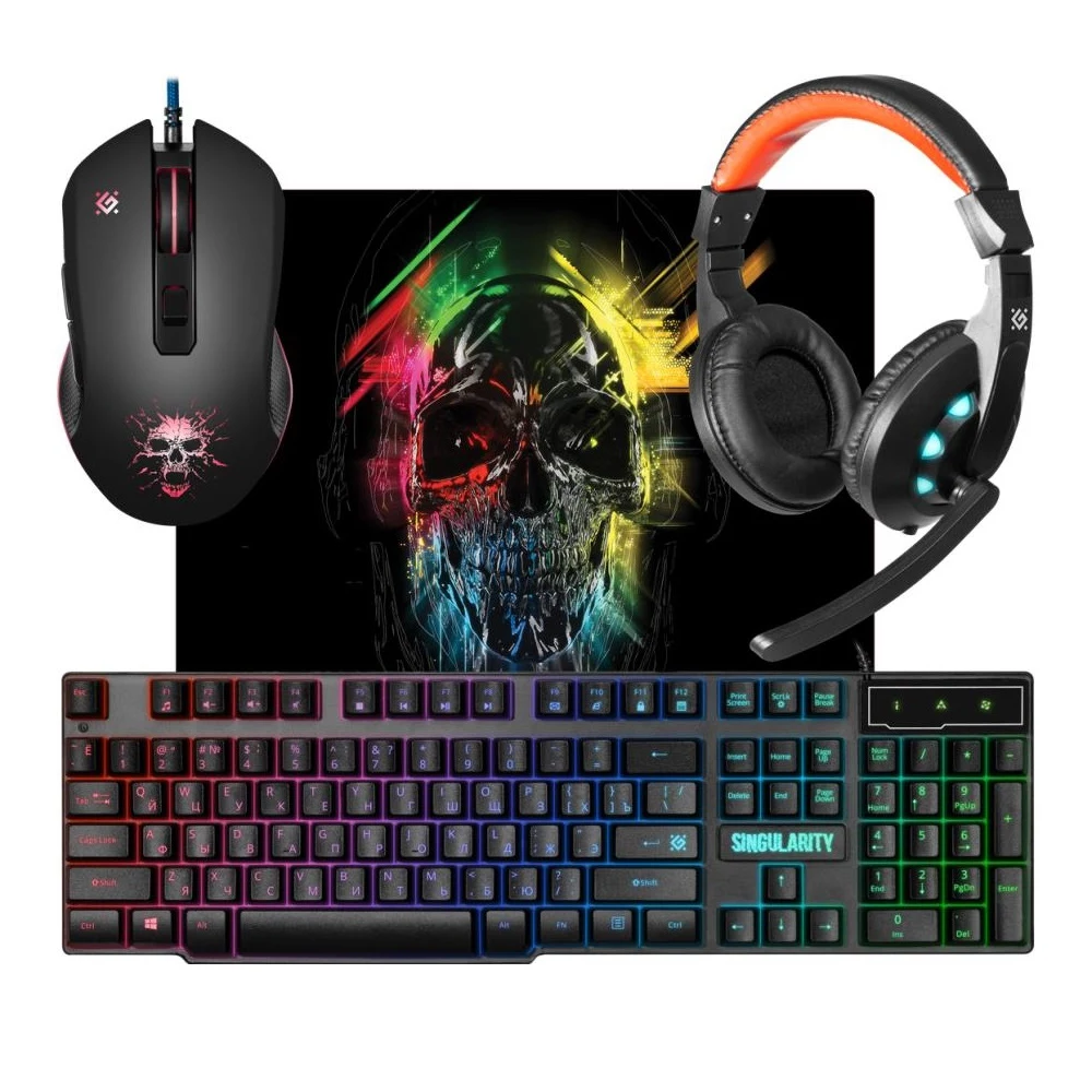 Игровой набор Defender MKP-118 52118 Гарнитура/клавиатура/мышка/коврик для мыши |
