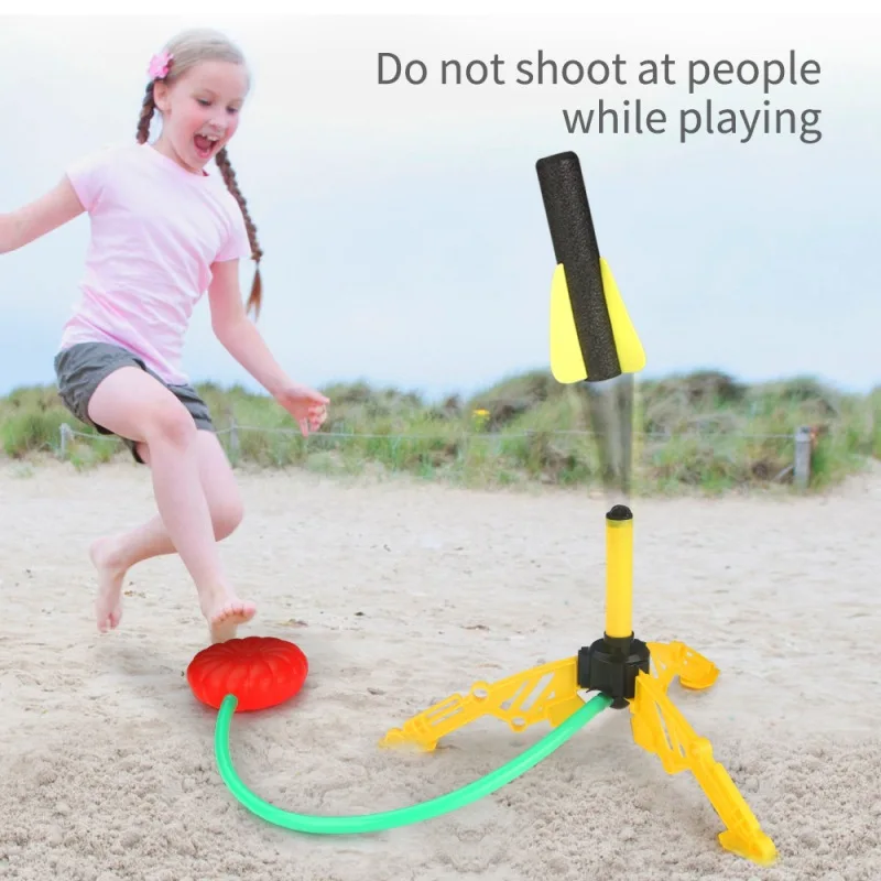 Дети воздуха прессованная ракета пусковая установка шаг насос детская ножная