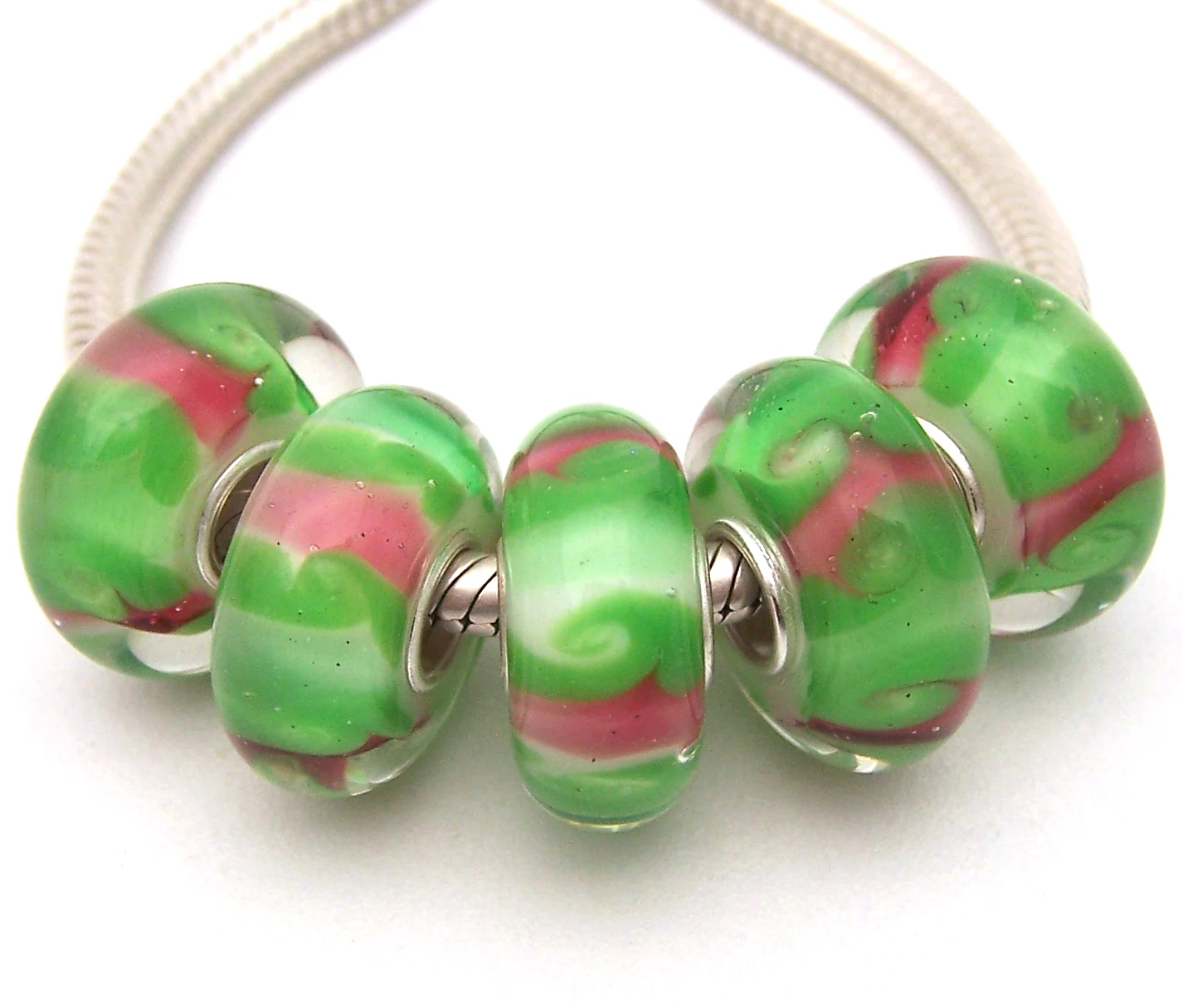 

JGWGT 1075 5X 100% Authenticity S925 Sterling Silver Beads Murano Glass beads Fit European Charms Bracelet diy jewelry Lampwork