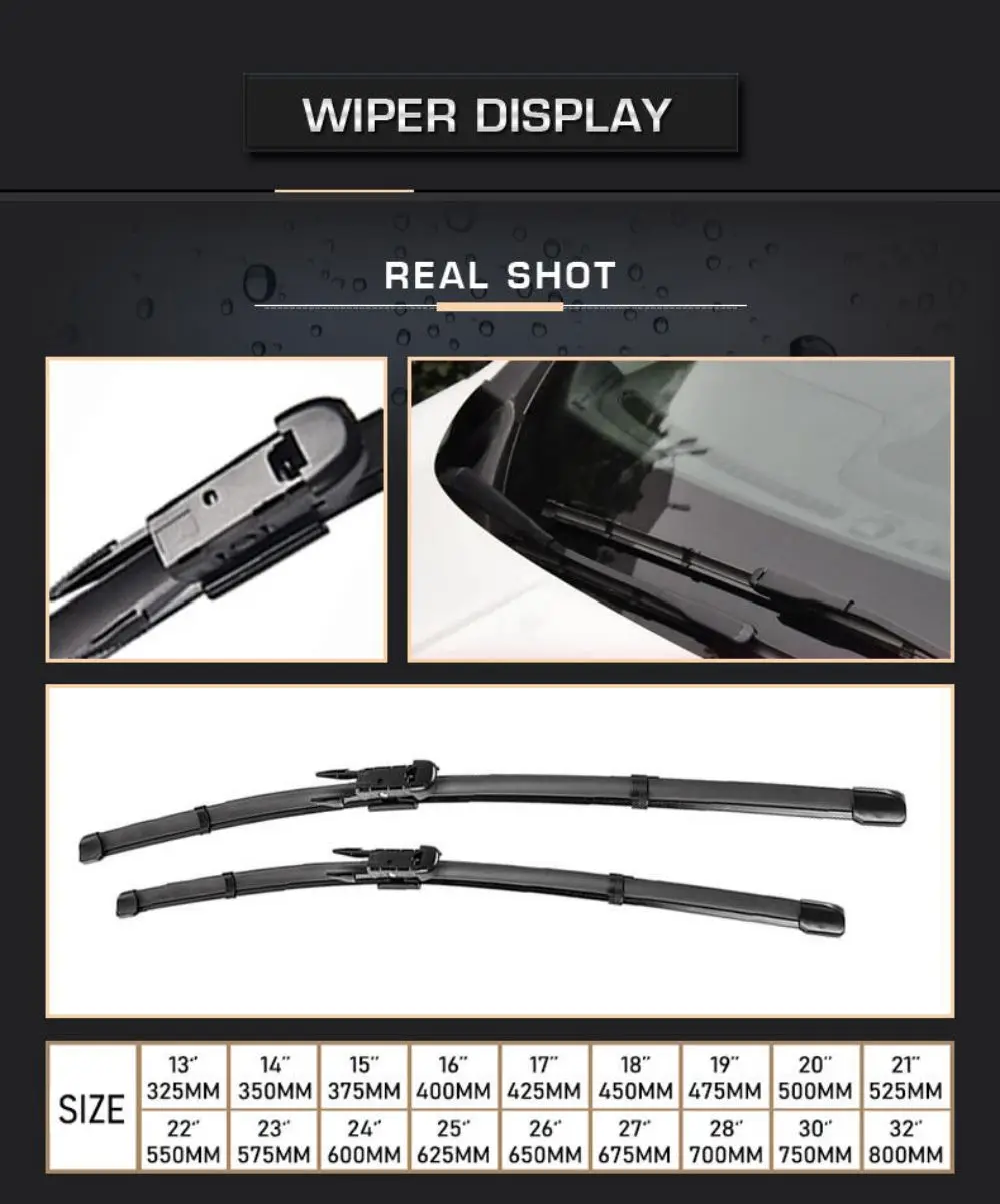 Für Nissan Qashqai J10 2006-2013 2007 2009 Wischer vorne hinten Wischerblätter Windschutzscheibe Scheibenbürsten 24"+15"+12" – Detail 3