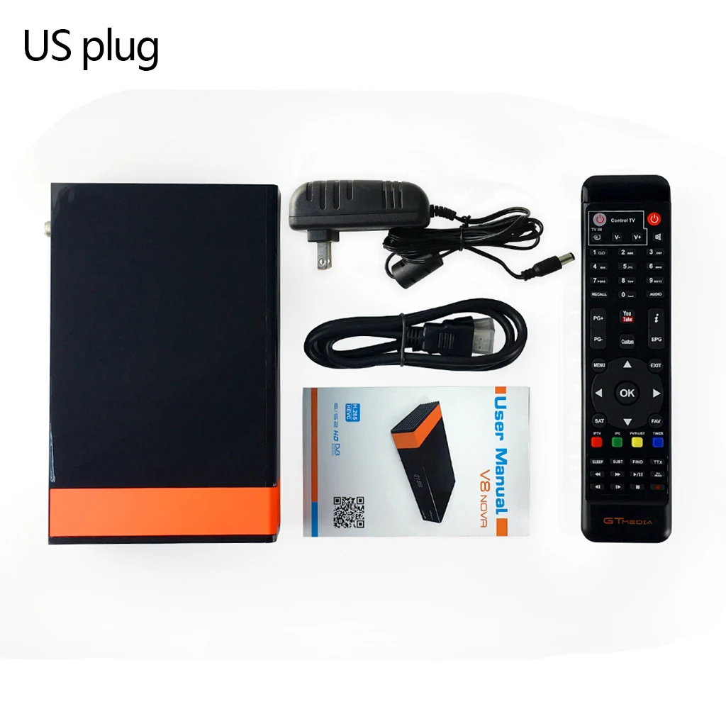 GTMedia V8 Nova Full HD DVB-S2 спутниковый ресивер Поддержка Cccam 7 линия же Freesat V9 Супер Обновление от Freesat V8 супер - Цвет: Черный