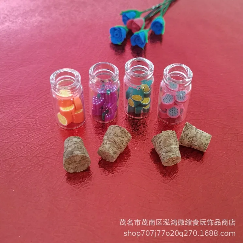 

Miniature Candy Toy Scene Model Small Cloth Doll House Accessories Shoot Nie Props Mini Model Bottled Fruit Slice