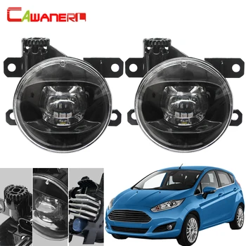 

Cawanerl Car Accessories 4000LM LED Lamp Fog Light + Devil Eye Daytime Running Light DRL H11 12V For Ford Fiesta 2001-2015