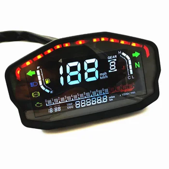 

Universal Motorcycle Dashboard Modified Color Digital Speedometer adjustable Speed Water Temperature LCD Oil Gauge 2,4 Cylinder