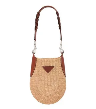 

Rattan woven women's bag super fire net red with hand-woven straw bag woven shoulder bag seaside vacation bag 2020 women's summe