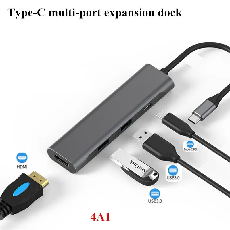 Type C PD Быстрая зарядка USB C концентратор для нескольких USB 3,0 HDMI док-станция адаптер для смартфонов Macbook Pro Аксессуары USB-C USB C концентратор