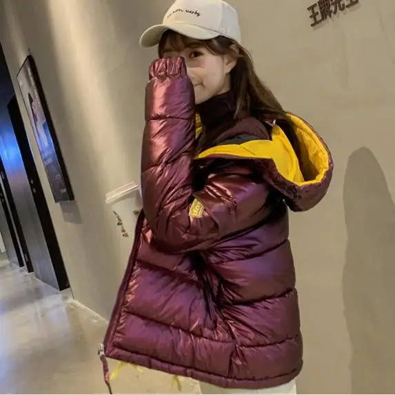 

2019 Womens Winter Jackets And Coats Hooded Coat Female Clothing For Women Students New Jacket Patchwork Zipper