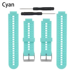 Solid Color Hipster Watch Band - Summer Replacement Bracelet Strap (Cyan)