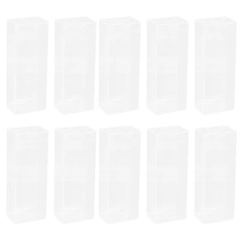 

26Pcs PVC Packaging Boxes Practical Multipurpose Transparent Packing Boxes Plastic Organizer Storage Boxes for Cupcake