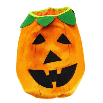 

Halloween Transfiguration Pet Pumpkin Coat Crossdresser Costume Soft Dog Suit