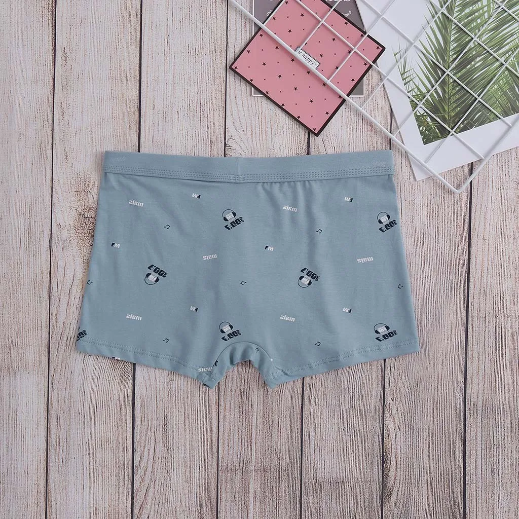 5PC Boxer Men's Underwear Letter Printed cotton Underwear Soft Breathable Knickers Youth plus size Short Sexy cueca masculina