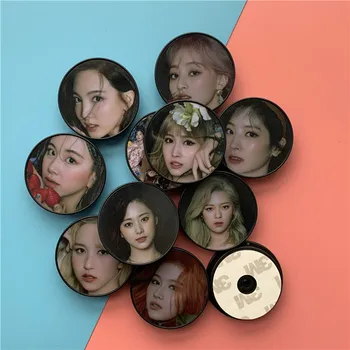 

1 Pcs KpopTWICE Album MORE & MORE Member Momo Sana Mina Zhouziyi Mobile Phone Retractable Ring Air Bag Lazy Bracket Accessories