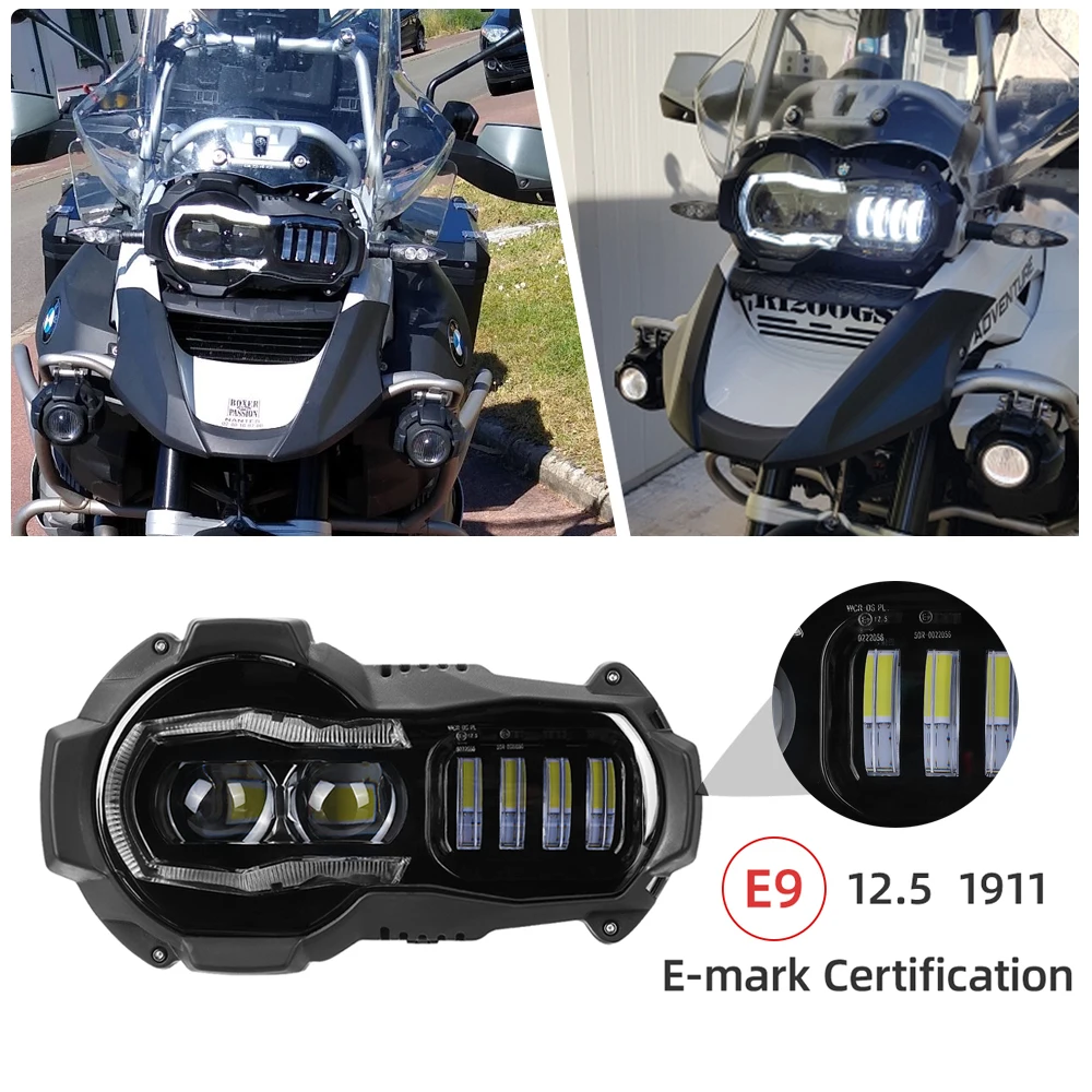 E9 Mark фары для BMW R1200GS Приключения 2004-2012 мотоцикл светодиодный GS 1200 фар в сборе |