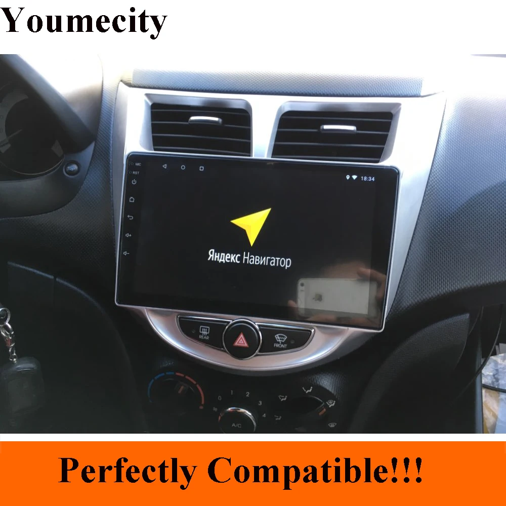 Sale Android 9.0 Car DVD Video player for Hyundai Solaris 2011 2012 2014 2015 2016 radio video player wifi IPS 32GROM Octa Core 2DIN 4