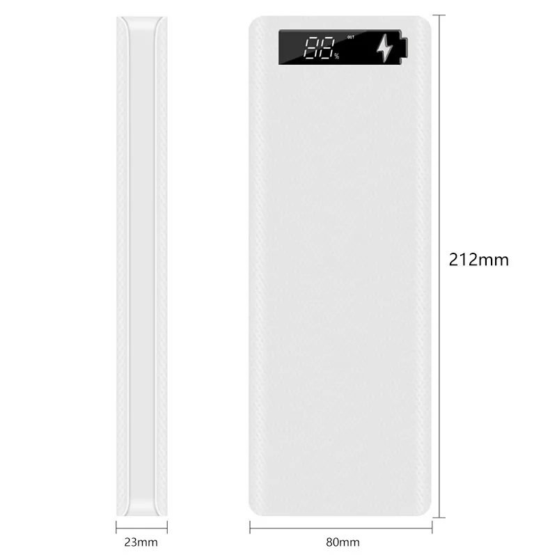 30000 мАч Micro type C с двумя usb-портами DIY внешний аккумулятор чехол 10*18650 Батарея цифровой дисплей внешний аккумулятор Комплект внешняя зарядка коробка